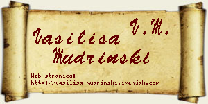 Vasilisa Mudrinski vizit kartica